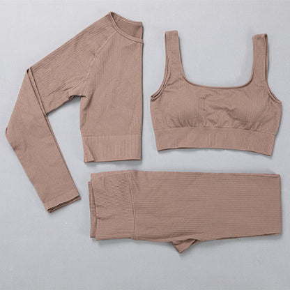 Margaret – High Elastic Jacquard Sportswear Set