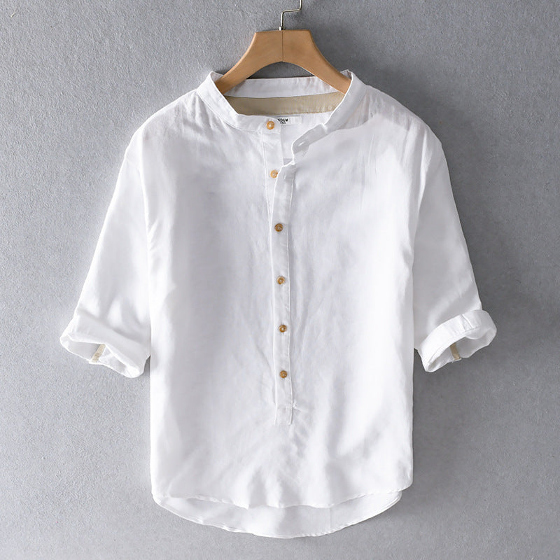 Mick – Loose Linen Lapel Top