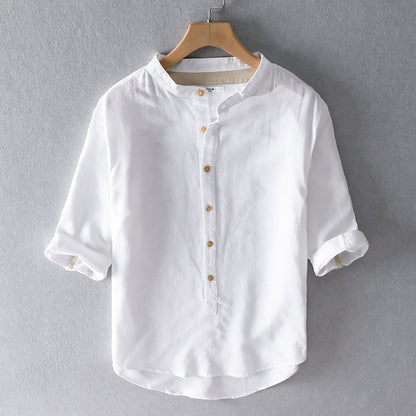Mick – Loose Linen Lapel Top