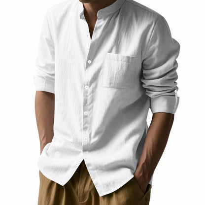 Chris – Casual Men's Linen Pocket Shirt