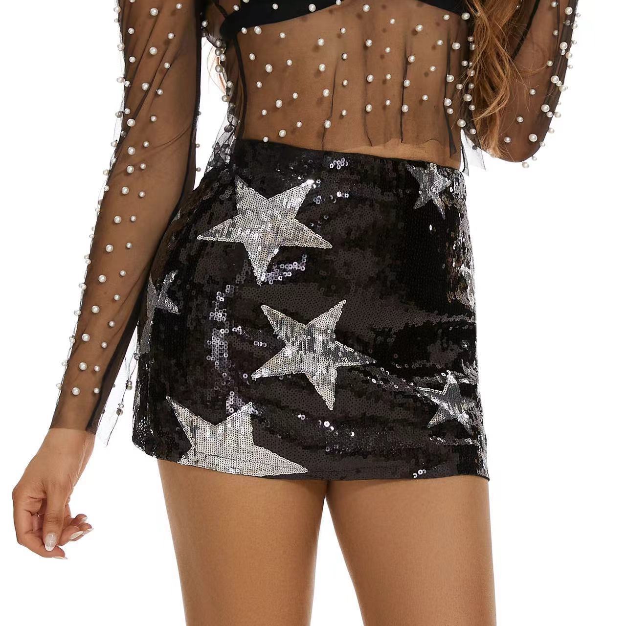 Tanya – Fashionable Sequin Sheath Skirt