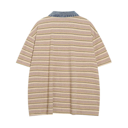 Ray – Vintage Stripe Short-sleeved Polo Shirt