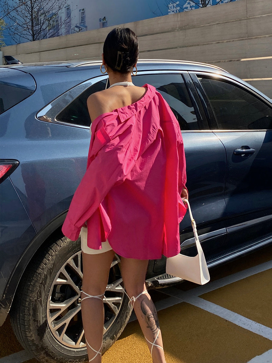 Joanne – Loose Fit POLO Collar Sunscreen Shirt