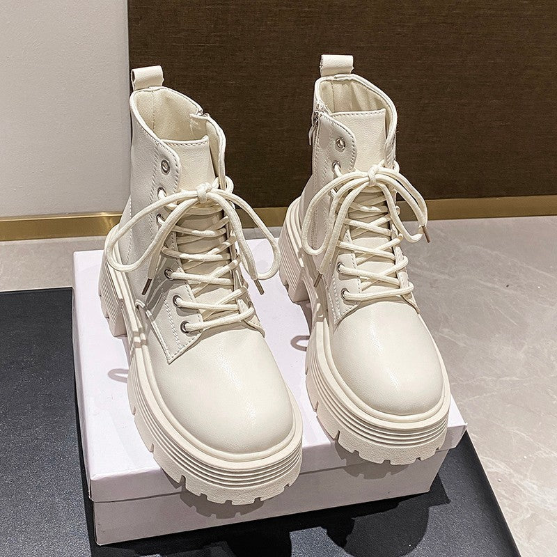 Clara – Retro Platform Height-Increasing Short Boots