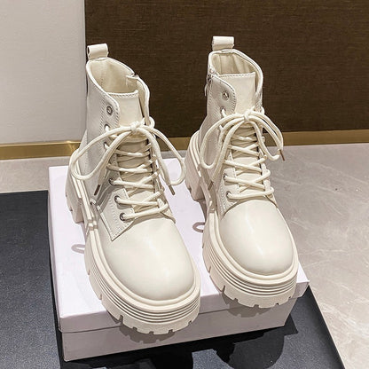 Clara – Retro Platform Height-Increasing Short Boots