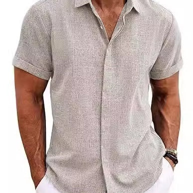 Terence – Men's Short Sleeve Casual Buckle Shirt