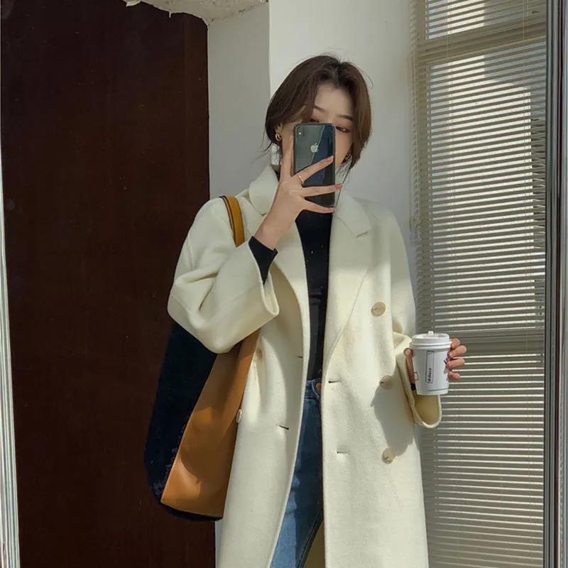 Mandy – Elegant Scarf Collar Woolen Coat