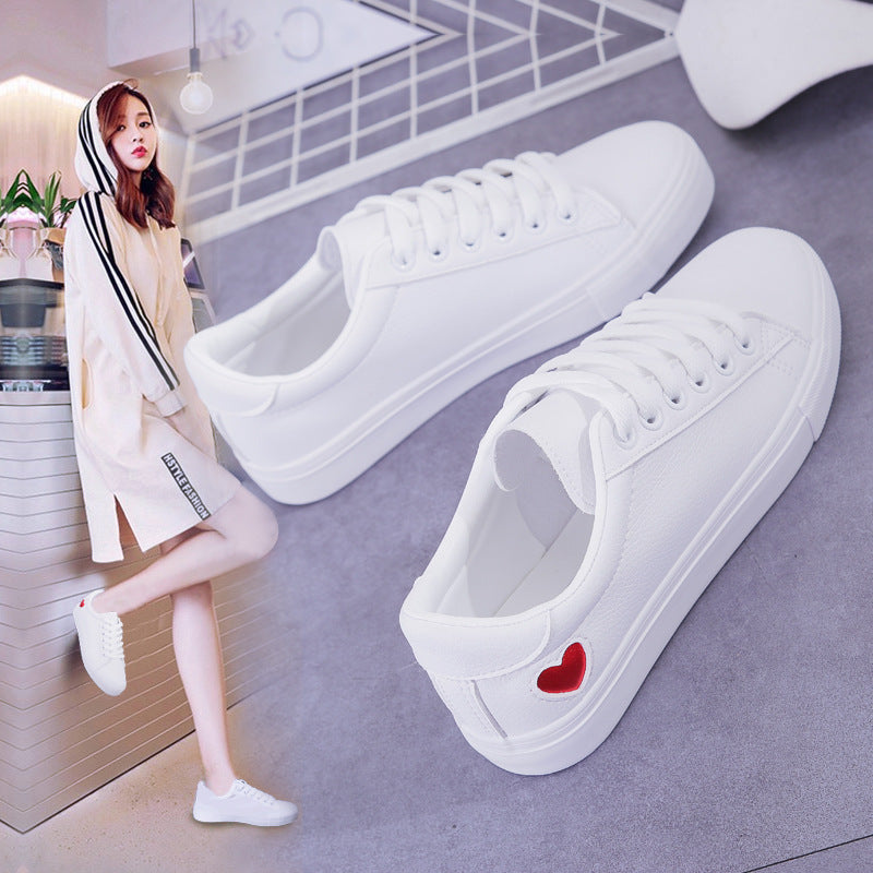 Ruth – Breathable Vegan Leather Heart Flats