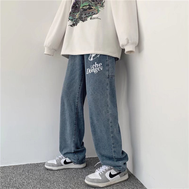 John – Trendy Straight-Leg Denim Pants