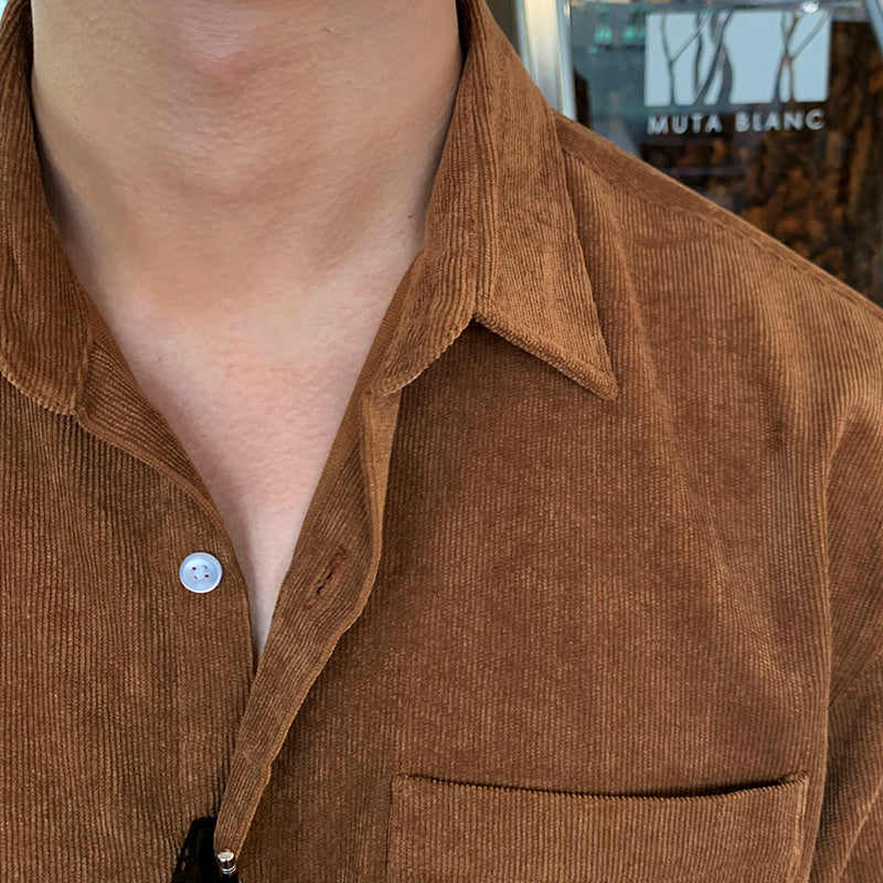 Mark – Retro Corduroy Long-Sleeved Shirt