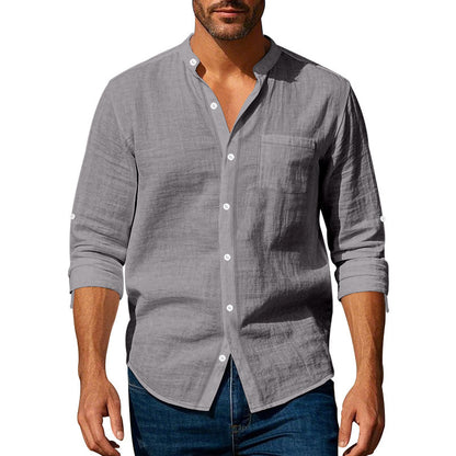 Chris – Casual Men's Linen Pocket Shirt