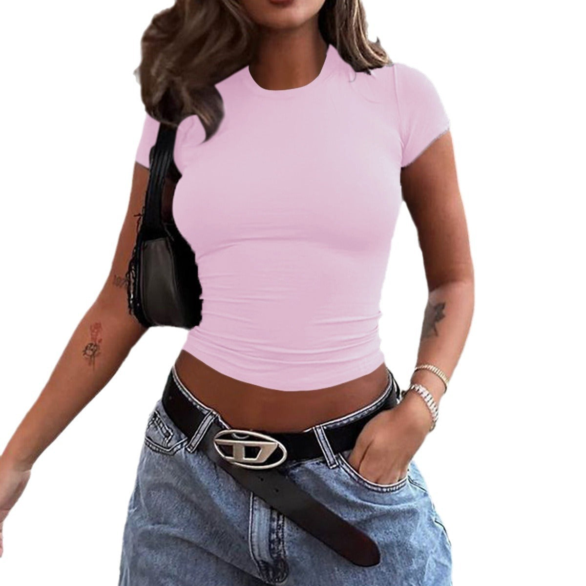 Carol – Slim Fit Midriff-Baring T-shirt