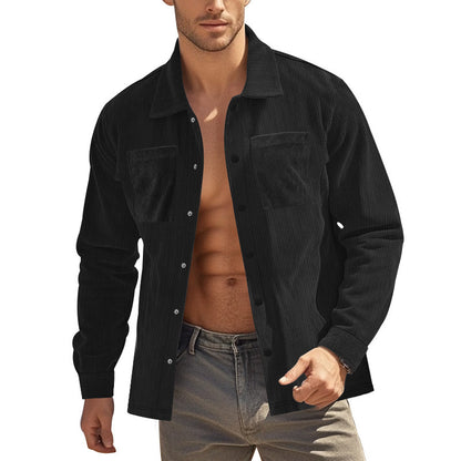 Nicholas – Men's Heavy Corduroy Cardigan Shirt