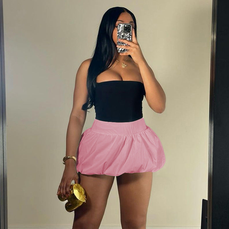 Christina – Puffy High Waist Ultra Short Skirt