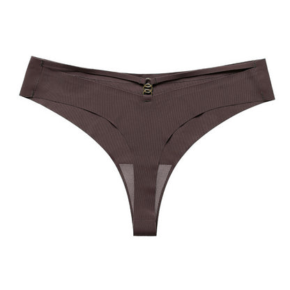 Shirley – Seamless Ice Silk Low-Waist Thong Set