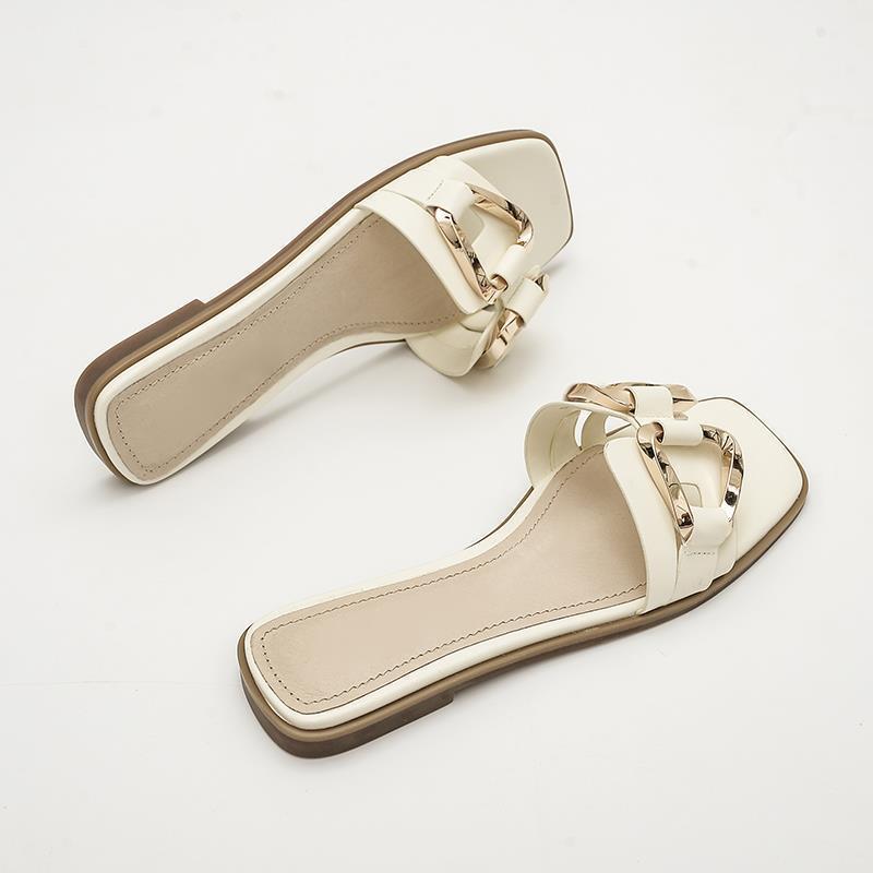 Christina – Flat Summer Slippers in Premium Vegan Leather