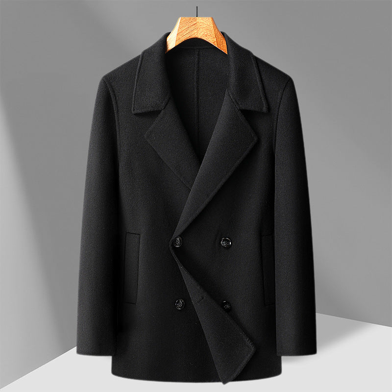 Jonathan – Short Double Breasted Wool Overcoat
