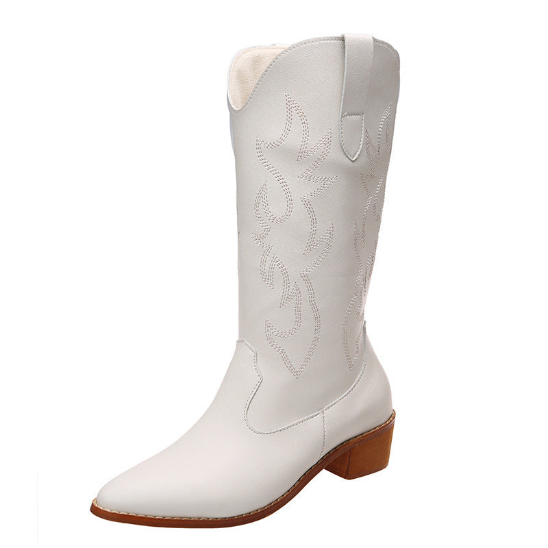 Tanya – Vegan Leather Mid-Calf Knight Boots