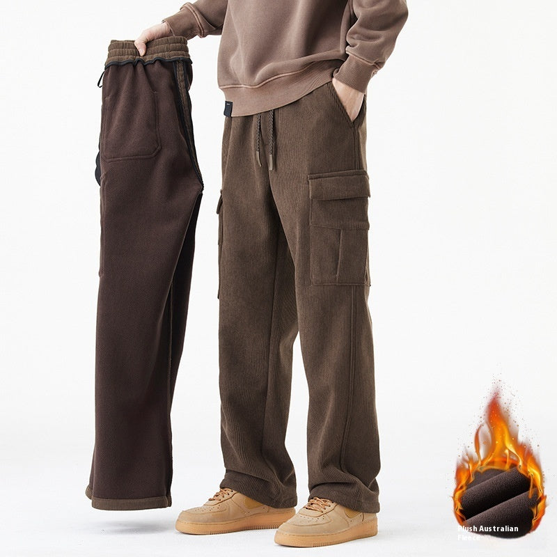 Shaun – Retro Fleece-Lined Corduroy Pants