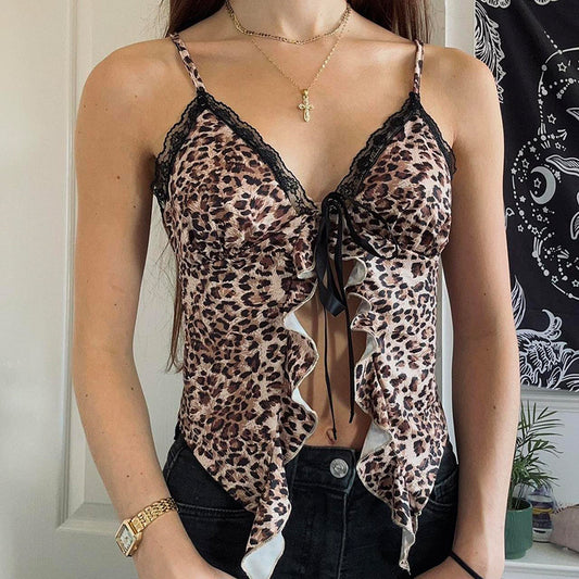 Patricia – Sexy Leopard Print Sling Dress