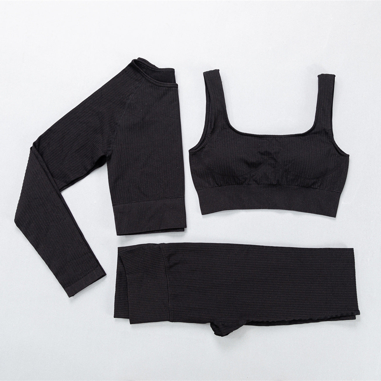 Margaret – High Elastic Jacquard Sportswear Set