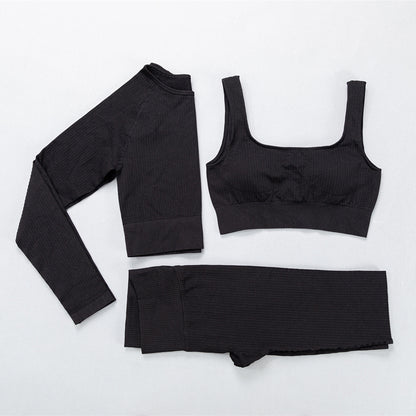 Margaret – High Elastic Jacquard Sportswear Set