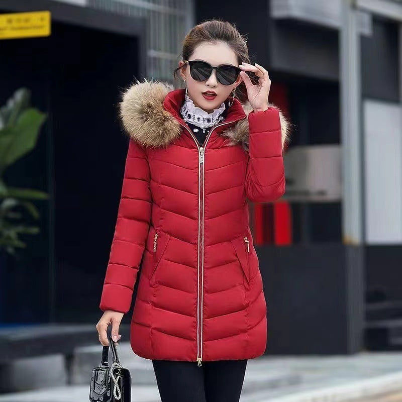 Andrea – Warm Winter Jacket with Faux Fur Hood for Women