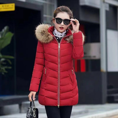 Andrea – Warm Winter Jacket with Faux Fur Hood for Women