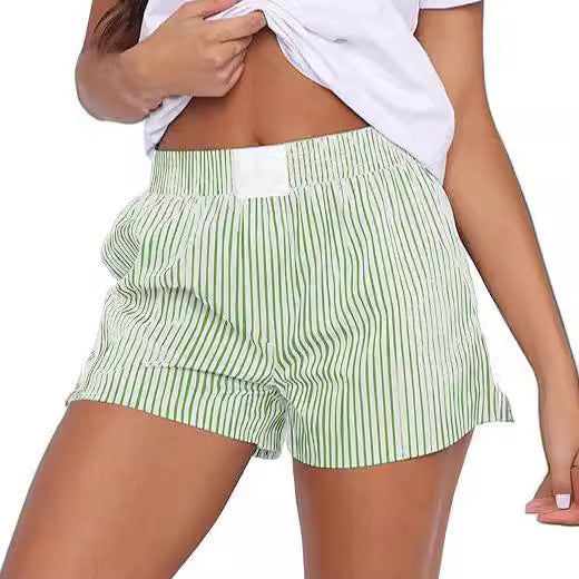 Brenda – Loose Comfortable Striped Shorts with Pockets