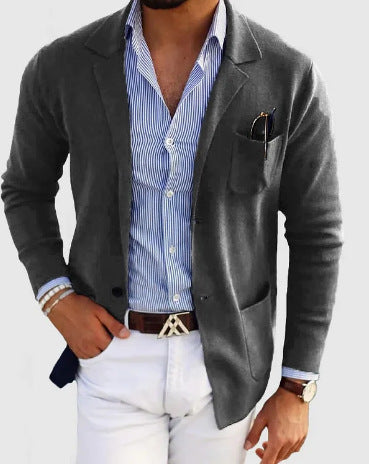 Edward – Men's Spring Printed Double Button Suit Jacket