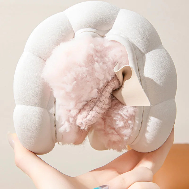 Anne – Cozy Plush Slippers with Bow