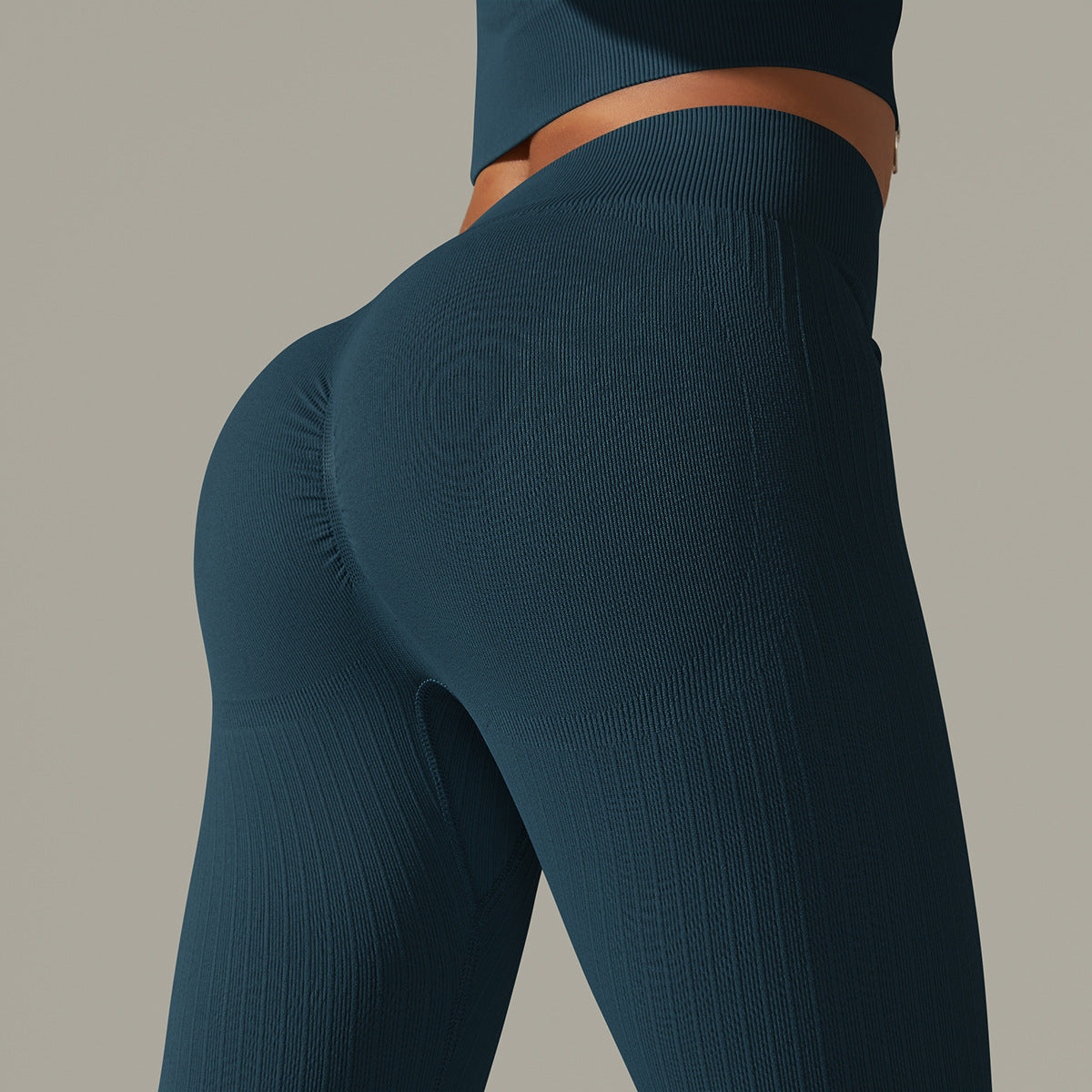 Anna – High Waist Fitness Pants with Stripes