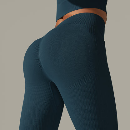 Anna – High Waist Fitness Pants with Stripes
