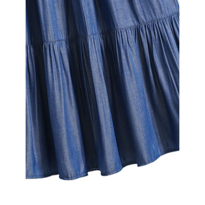 Abigail – Mid-Length Tencel Skirt with Elastic Waist