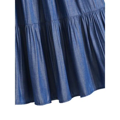 Abigail – Mid-Length Tencel Skirt with Elastic Waist