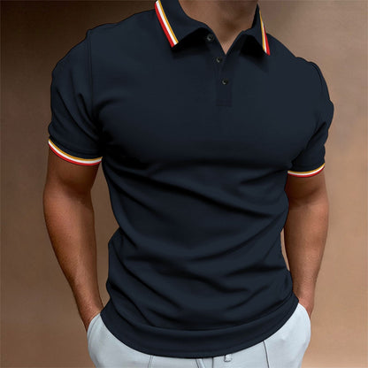 Richard – Slim Ribbed Striped Polo Shirt