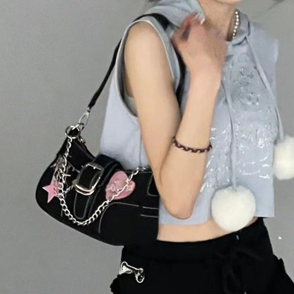 Leanne – High-end Heart Butterfly Y2K Spicy Girl Shoulder Bag