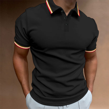 Richard – Slim Ribbed Striped Polo Shirt