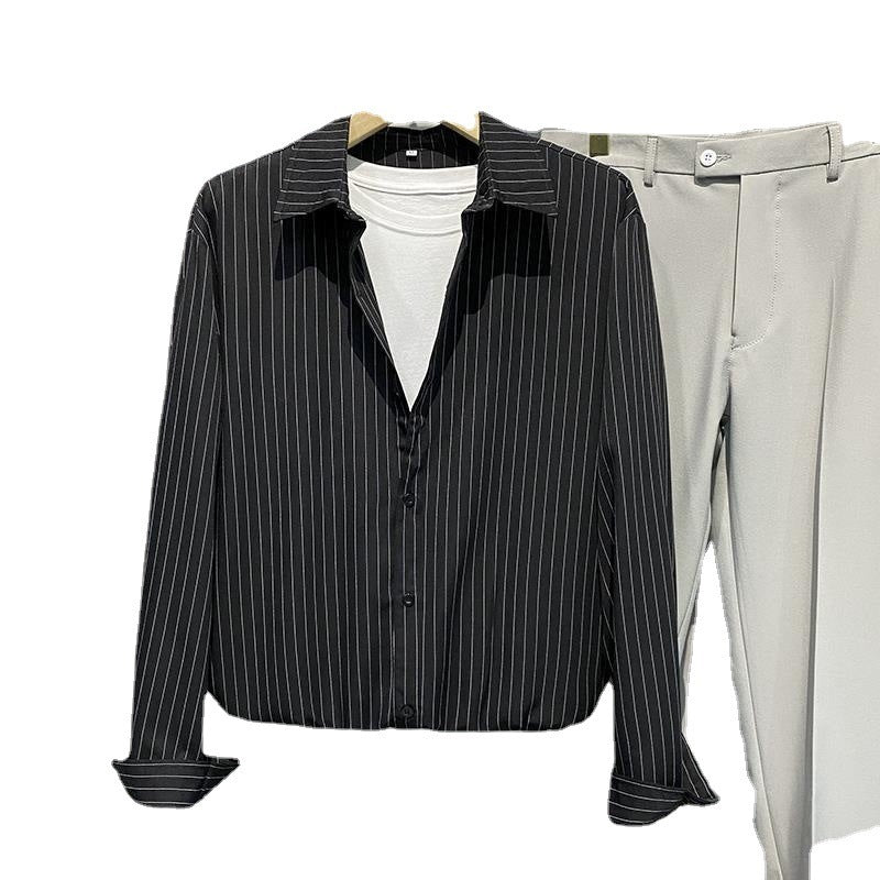 Perry – Silky Striped Casual Overshirt