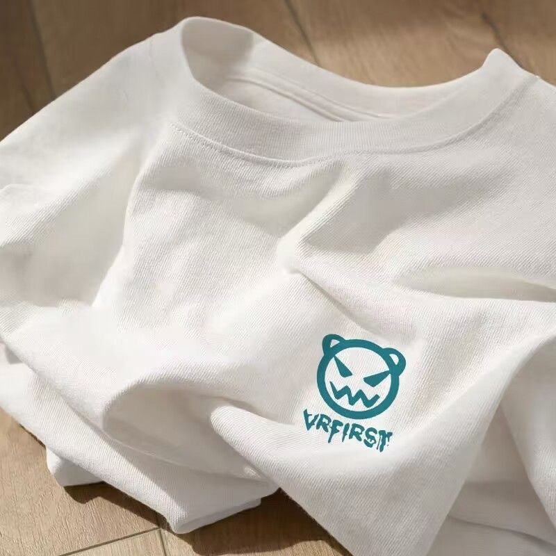 Glenn – Loose Round Neck Pure Cotton Tops