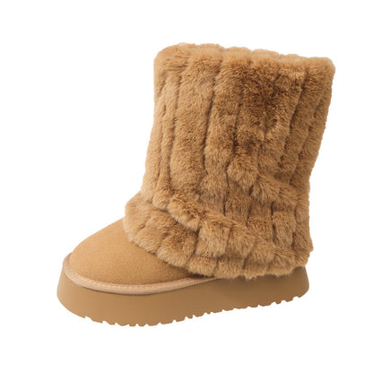 Leah – Women's Fleece-Lined Snow Boots with Thick Platform
