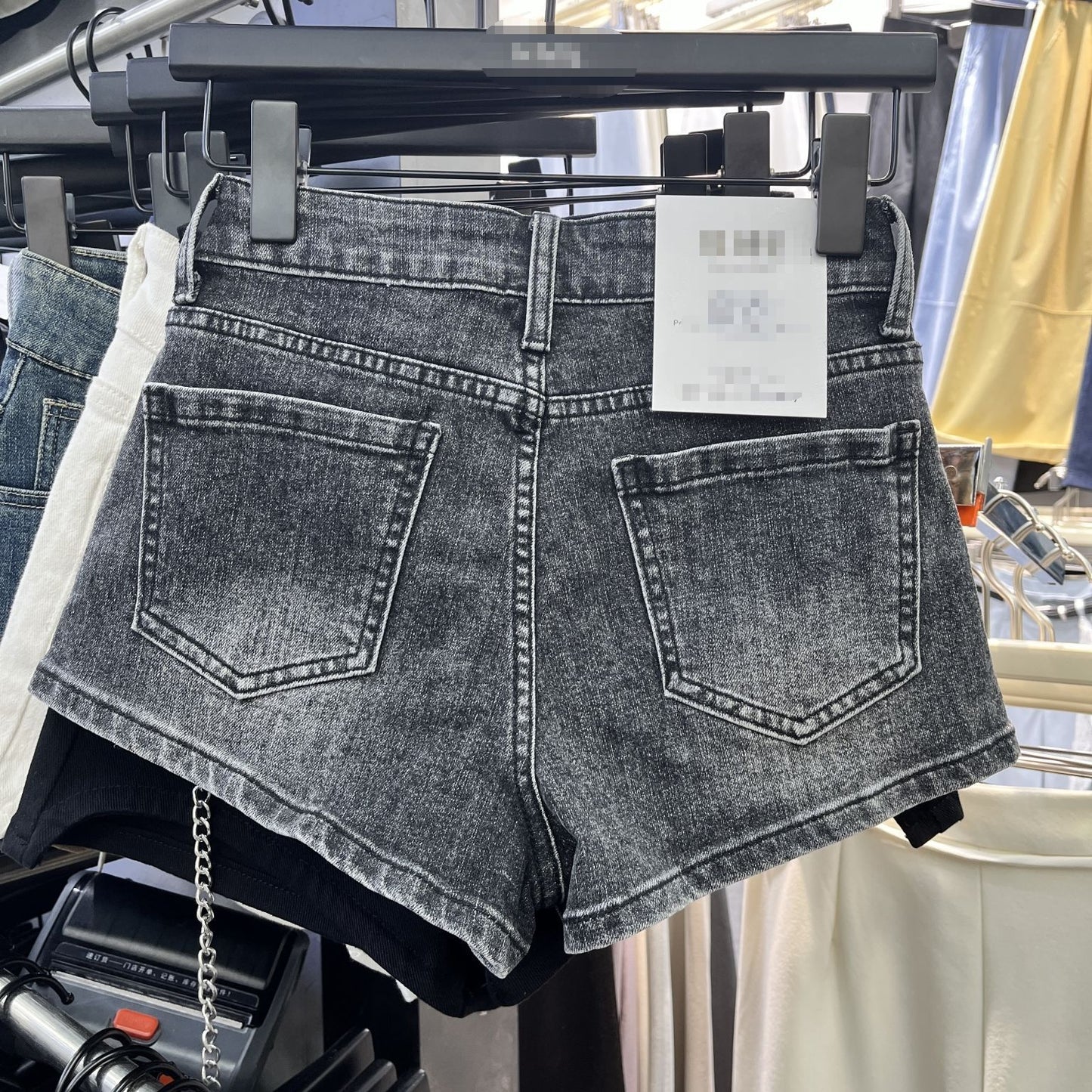 Adele – High Waist Vegan Denim Shorts