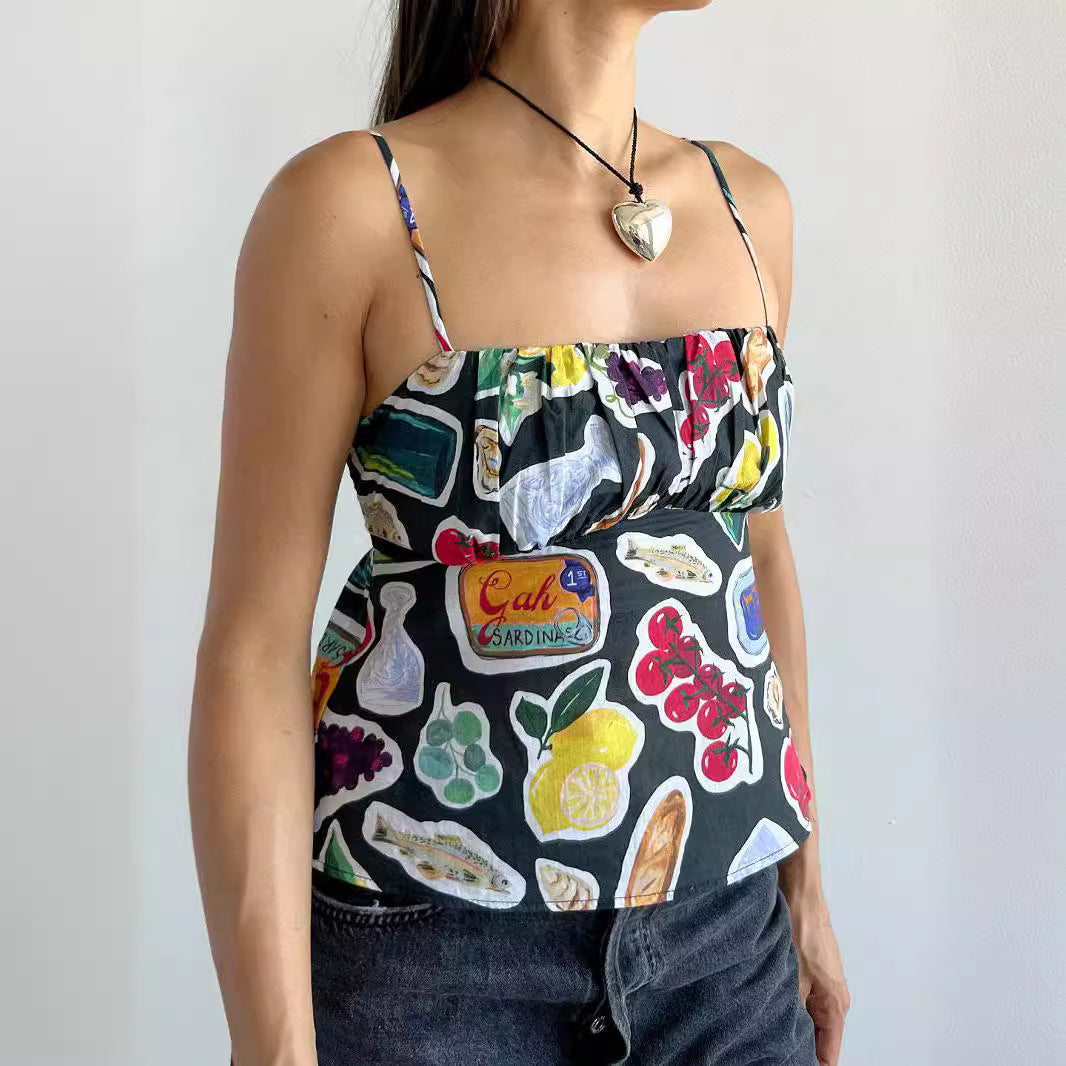 Holly – Contrast Color Backless Slim Fit Vest