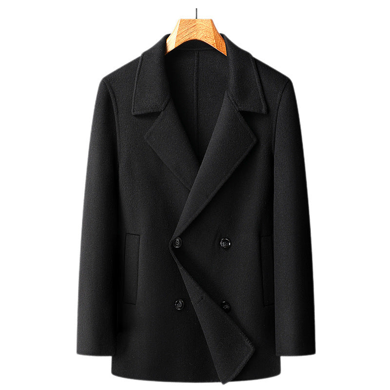 Jonathan – Short Double Breasted Wool Overcoat