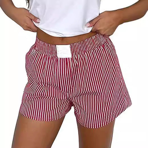 Brenda – Loose Comfortable Striped Shorts with Pockets