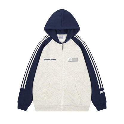 Alexander – Patchwork Raglan Hooded Sweater