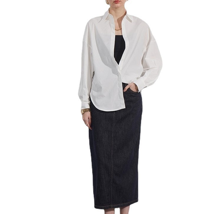 Karl – Casual Solid Polo Collar Long Sleeve Shirt