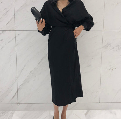 Ruby – Lace-Up V-Neck Tunic Dress