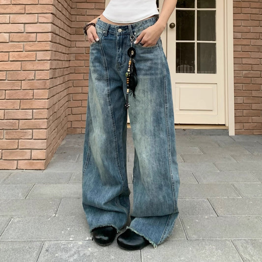 Kimberley – Wide Leg Vegan Patchwork Jeans