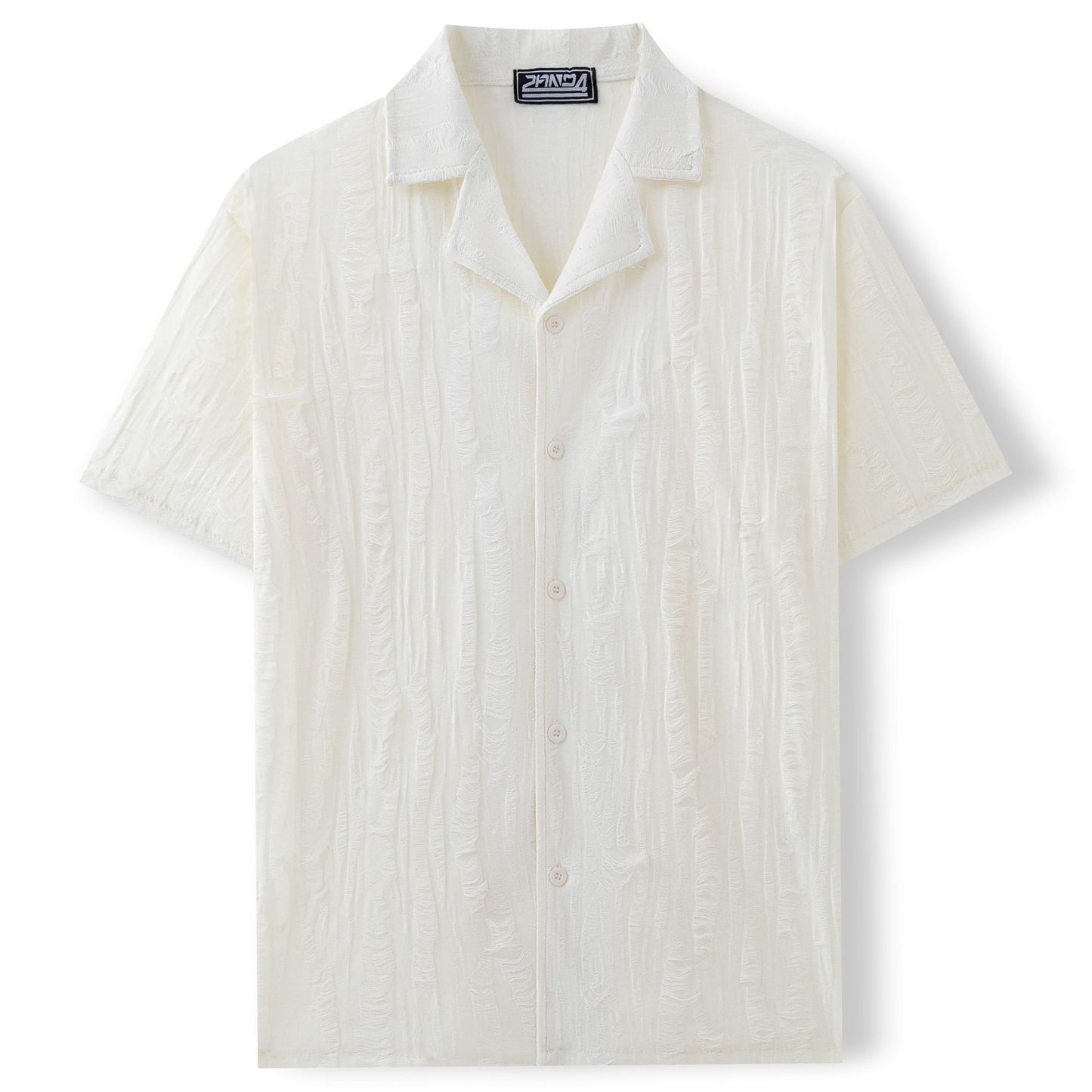 Trevor – Men's Loose Summer Shirt with Cuban Collar